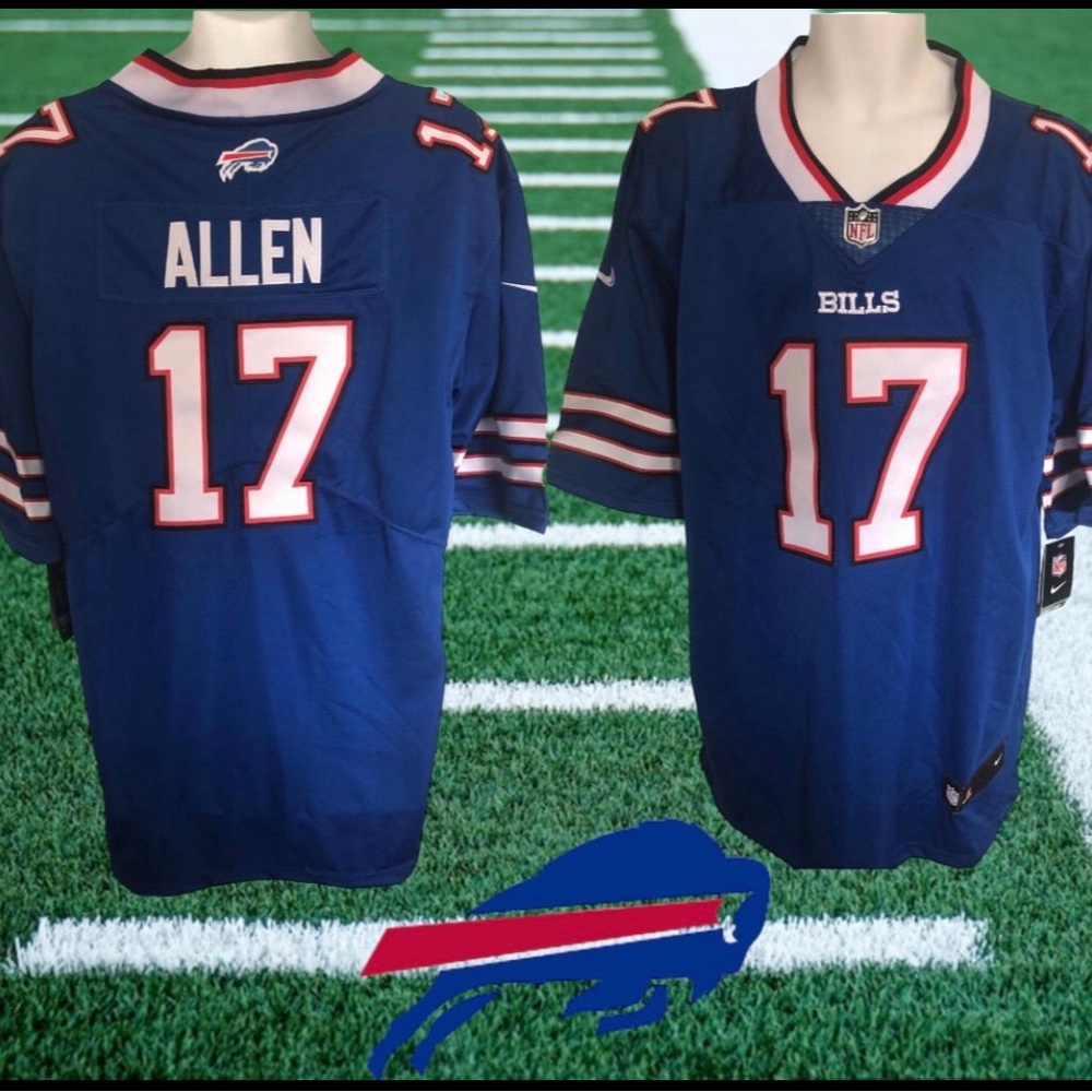 Buffalo Bills Mafia NFL Nike Josh Allen XL X-Large Royal Blue Stitch Jersey NWT